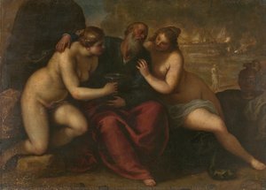Lot And His Daughters, Jacopo Palma (il Giovane), 1610 - 1620 — Jacopo Palma The Younger
