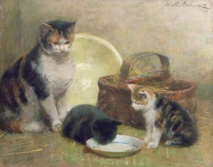 Cat And Kittens — Walter Frederick Osborne