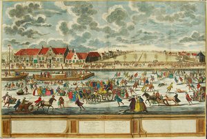 Winter Vreugde Op Den Amstel En ‘t Gaan Der Ysbreekers En Der Waterschuiten — Pieter Schenck