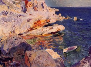Rocks At Javea — Joaquín Sorolla Y Bastida, Impressionism