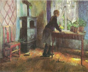 Pike Ved Vinduet — Harriet Backer