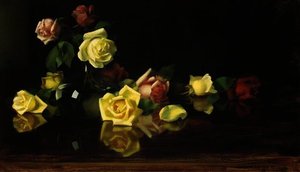 Yellow and pink roses