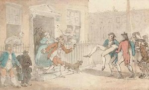After The Duel — Thomas Rowlandson