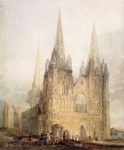 The West Front Of Lichfield Cathedral — Thomas Girtin