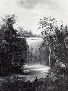 Falls Of Minehaha, Cincinnati, Ohio, (painting) — Robert Seldon Duncanson