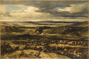 Marius Defait Les Cimbres Dans La Plaine Situee Entre Belsannettes Et La Grande Fugere (provence) , Dit La Defaite Des Cimbres — Alexandre Gabriel Decamps, Romantic Orientalism