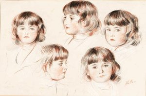Portrait Studies Of A Young Girl — Paul César Helleu