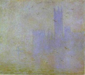 Seagulls (the Thames. Houses Of Parliament. — Claude Monet