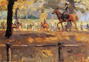 Hyde Park Rotten Row Sun — Isaac Lazarus Israels