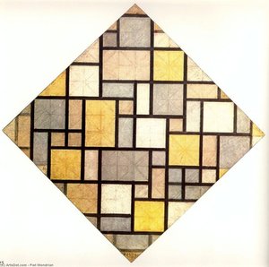 Composition. Bright Colors With Gray Lynx — Piet Mondrian