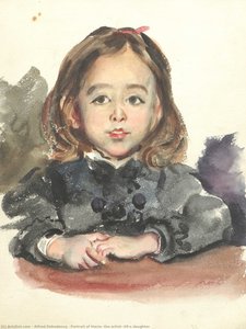 Portrait Of Marie, The Artist's Daughter — Alfred Dehodencq