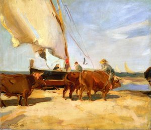 On The Beach At Valencia — Joaquín Sorolla Y Bastida, Realism