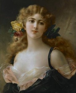 Portrait De Jeune Fille — Emile Vernon
