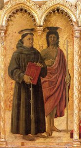 Polyptych Of St Anthony: St Anthony And St John The Baptist — Piero Della Francesca, Early Renaissance