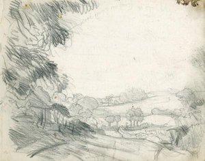 Compositional Study For 'autumn Morning. The Fields' — Sir George Clausen