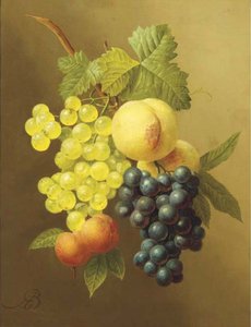 A Swag Of Peaches, Grapes And Apricots — Arnoldus Bloemers