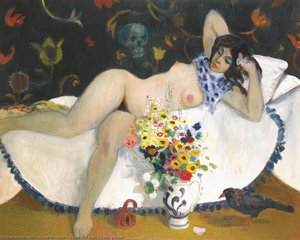 Nude Girl With Death's Head — David Mcclure
