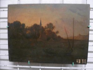 Soleil Couchant Environs Du Caire — Lottier Louis