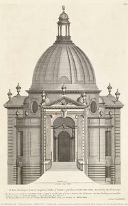 Design For A Domed Garden Pavilion At Wrest Park, Silsoe, For The Duke Of Kent: Elevation — Thomas Archer (1668-1743), Baroque