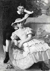 Leutze Children, Eugene Henry Cozzens And Ida, (painting) — Emanuel Gottlieb Leutze