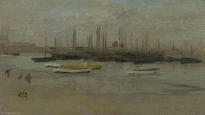 Blue And Opal - Herring Fleet — James Abbott Mcneill Whistler, Tonalism Aestheticism