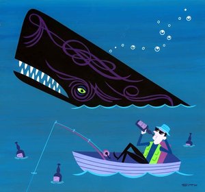 The Fuzzled Fisherman — Josh Agle
