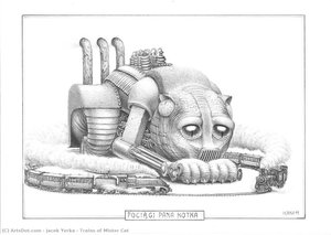 Trains Of Mister Cat — Jacek Yerka