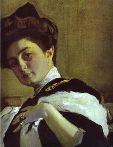 Portrait Of Henrietta Girshman. Detail — Valentin Alexandrovich Serov
