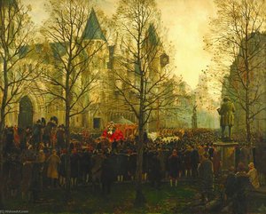 The Lord Mayor's Procession Arriving At The Law Courts, London, 1926 — Charles Ernest Cundall
