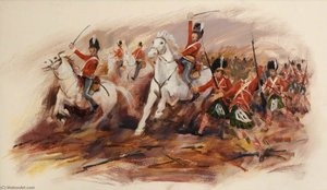 Scots Greys And Gordons At Waterloo — Eric Auld