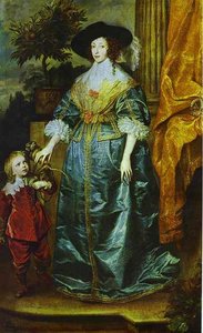 Queen Henrietta Maria With Sir Jeffrey Hudson — Sir Anthony Van Dyck
