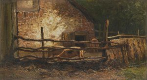 Pigs In A Sty, Louis Apol, 1870 - 1910 — Louis Apol