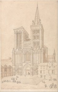 St. Peter At Lisieux, Normandy- West Front — John Sell Cotman