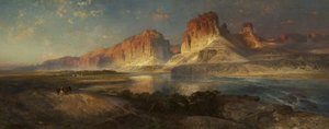 Nearing Camp, Evening On The Upper Colorado River, Wyoming — Thomas Moran