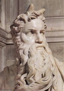 Pope Julius Ii - Moses (detail) — Michelangelo Buonarroti, High Renaissance