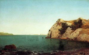 Beacon Rock, Newport Harbor — John Frederick Kensett