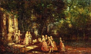Visit To A Princess — Adolphe Joseph Thomas Monticelli