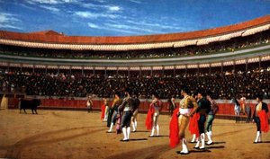 Plaza De Toros, The Entry Of The Bull — Jean-léon Gérôme