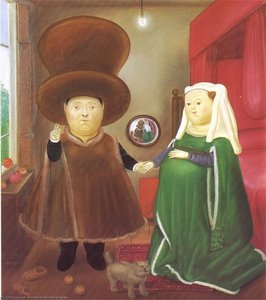 Les Époux Arnolfini D'après Van Eyck — Fernando Botero