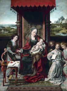 The Virgin And Child With Angels — Joos Van Cleve
