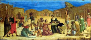 The Israelites Gathering Manna — Ercole De' Roberti