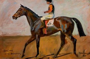Study Of The King's Filly, 'sun Chariot', Beckhampton — Sir Alfred James Munnings