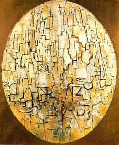 Oval Composition (trees) — Piet Mondrian, Cubism