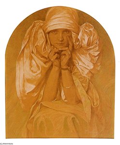 Portrait Of The Artists Daughter Jaroslava — Alphonse Mucha