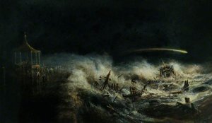 Firing The Very Rocket Over The Wreck Of The 'saviour' — John Taylor Allerston
