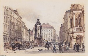 The Large Market In Vienna — Rudolf Von Alt