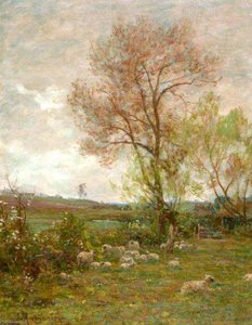 Landscape With Sheep — James Aumonier