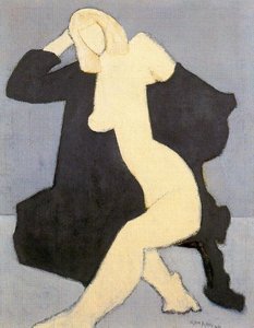 Nude In Black Robe — Milton Avery