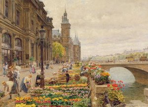 The Parisian Flower Market — Marie Francois Firmin-girard