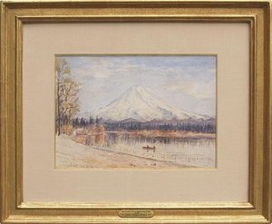 Mt. Rainier from Spanaway Lake, (painting)